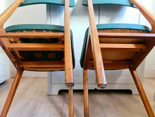 Coppia sedie Anonima Castelli in faggio anni '60