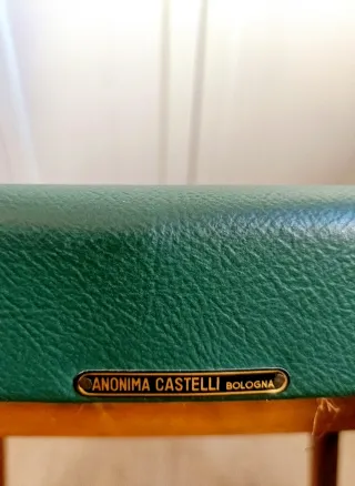 Coppia sedie Anonima Castelli in faggio anni '60