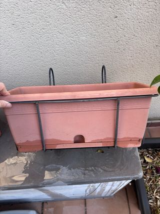 Jardinera Marrón/Naranja Plástico