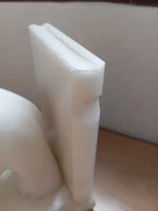 Sujetalibros de mármol blanco