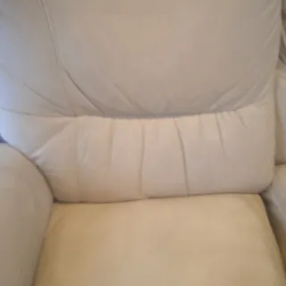 Sofá de piel beige 3-4 plazas