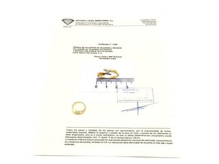 anillo oro 18k con piedra con diamante