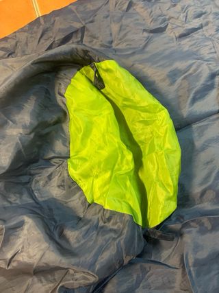 Sacco a pelo blu e verde