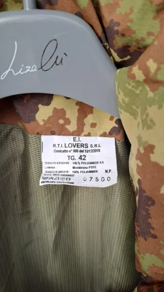 Giacca Militare Antivento Antipioggia Tg 42