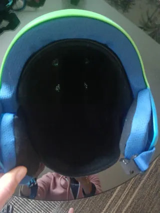 Casco de esquí infantil verde talla S