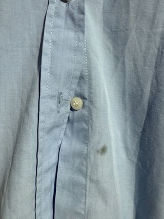 Vestido camisero algodón azul talla única