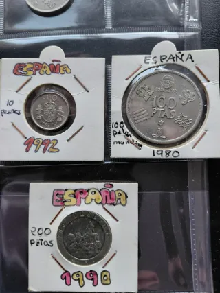 Lote 16 monedas España 1949-1992
