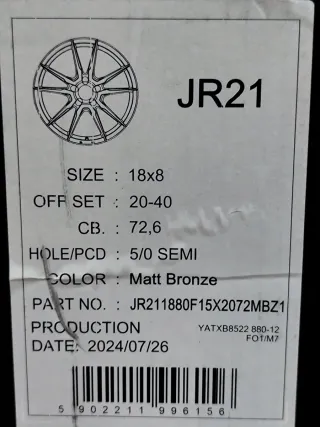 Llantas Japan Racing JR21 18x8 ET40 5x112 Bronce
