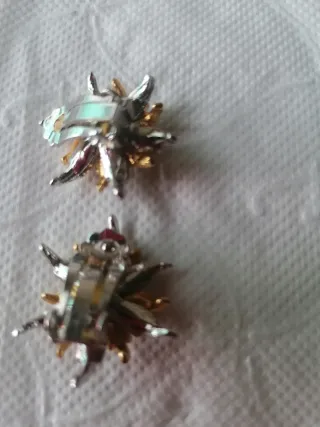 Pendientes Flor Oro y Plata