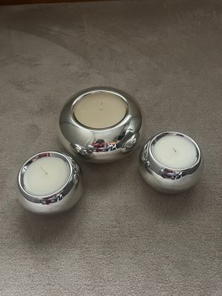 Juego 3 Velas Zara Home Plata
