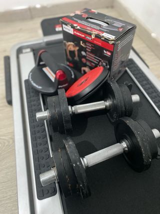 Cinta de correr + pesas + perfect pushup