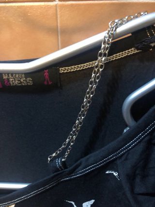 Camiseta Vintage Estampado Árbol Pájaros Talla M