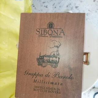 Scatola Legno Grappa Sibona