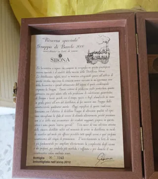 Scatola Legno Grappa Sibona