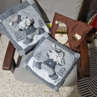 Set 3 Cuscini Natalizi Babbo Natale