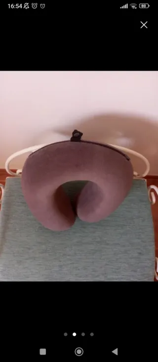 Cojín de viaje para cuello, gris