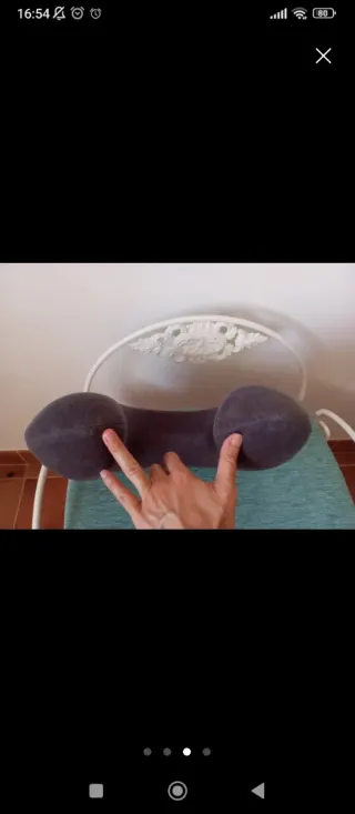 Cojín de viaje para cuello, gris