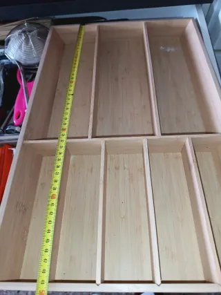 Organizador de cubiertos Ikea de bambú