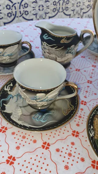 Conjunto chá  pintado à mão