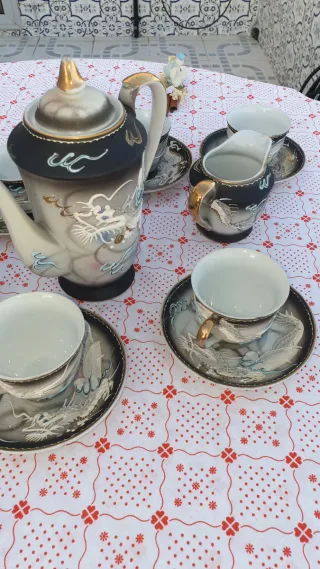 Conjunto chá  pintado à mão