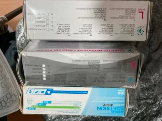 3 Cajas Guantes Látex Negros Sin Polvo ALBA