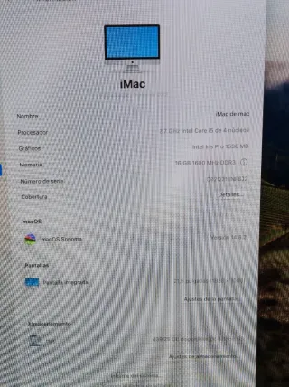 Imac 21.5 16GB RAM 480GB SSD