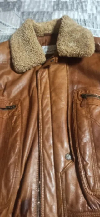 Cazadora piloto piel marrón