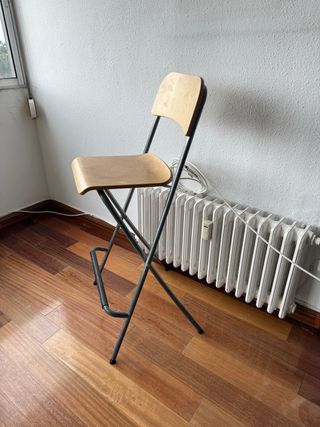Taburete plegable madera y metal