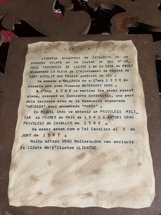 Cuadro madera decorativo escudo familiar