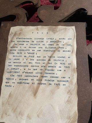 Cuadro madera decorativo escudo familiar