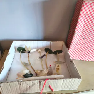 Diorama vintage años 70. Escena China en marmol