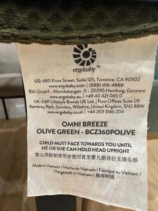 Mochila Portabebés Ergobaby Verde