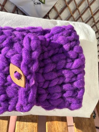 Bufanda preciosa tejida a mano de oveja merina