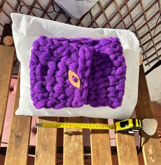 Bufanda preciosa tejida a mano de oveja merina