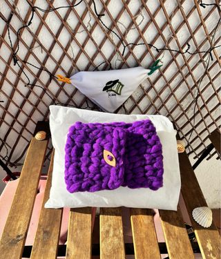 Bufanda preciosa tejida a mano de oveja merina