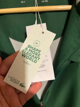 Casaco Desportivo Lacoste Verde e Branco