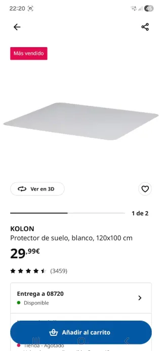 Protector suelo silla KOLON Ikea