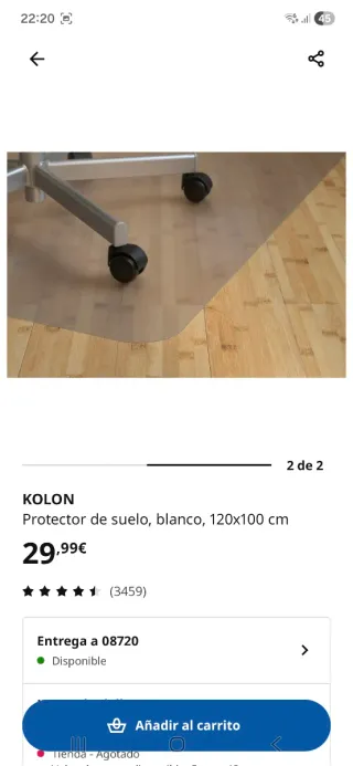 Protector suelo silla KOLON Ikea