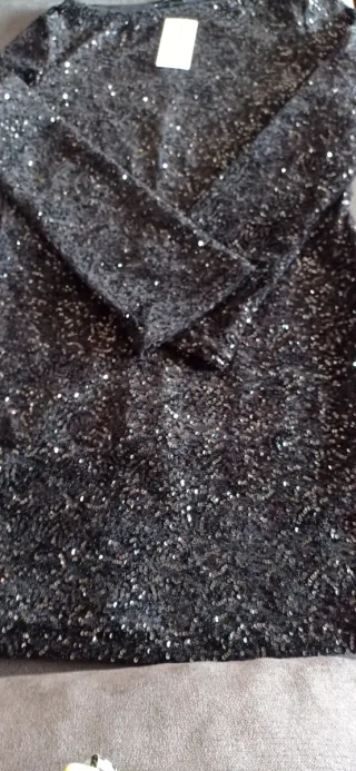 Vestido negro lentejuelas fiesta