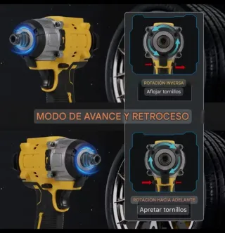 Llave de Impacto Atornillador (2 Baterías)