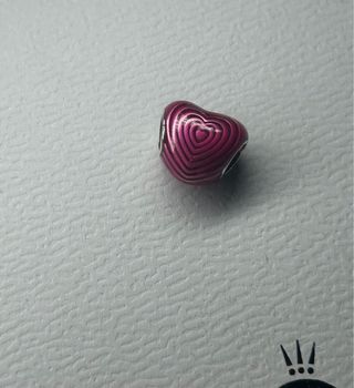 Charm Pandora Corazón Mama Rosa y Plata