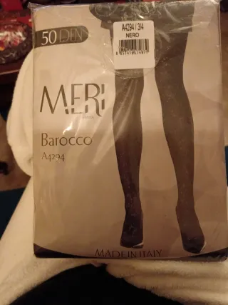 Collant Meri Mura Barocco 50 DEN Nero taglia 3/4