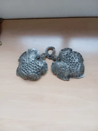 Bandeja doble diseño hojas y uvas