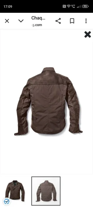 Chaqueta BMW Piel Marrón/Gris