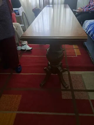 Mesa libro de salón de madera vintage