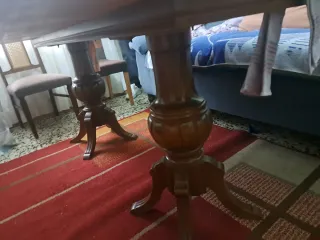 Mesa libro de salón de madera vintage