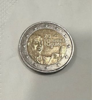Moneda 2€ Francia 70 Años Appel 18 Juin 2010