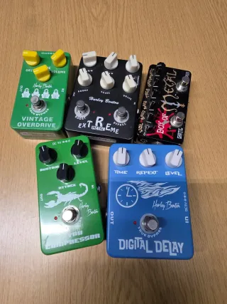 Pedales Harley Benton: Overdrive, Metal, Compresor