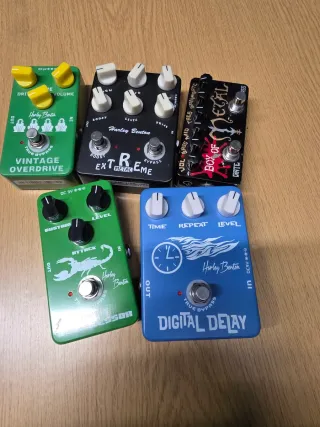 Pedales Harley Benton: Overdrive, Metal, Compresor