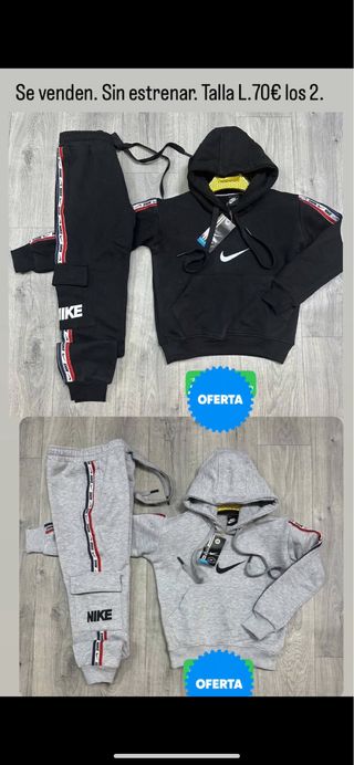 Chandal Nike negro y gris